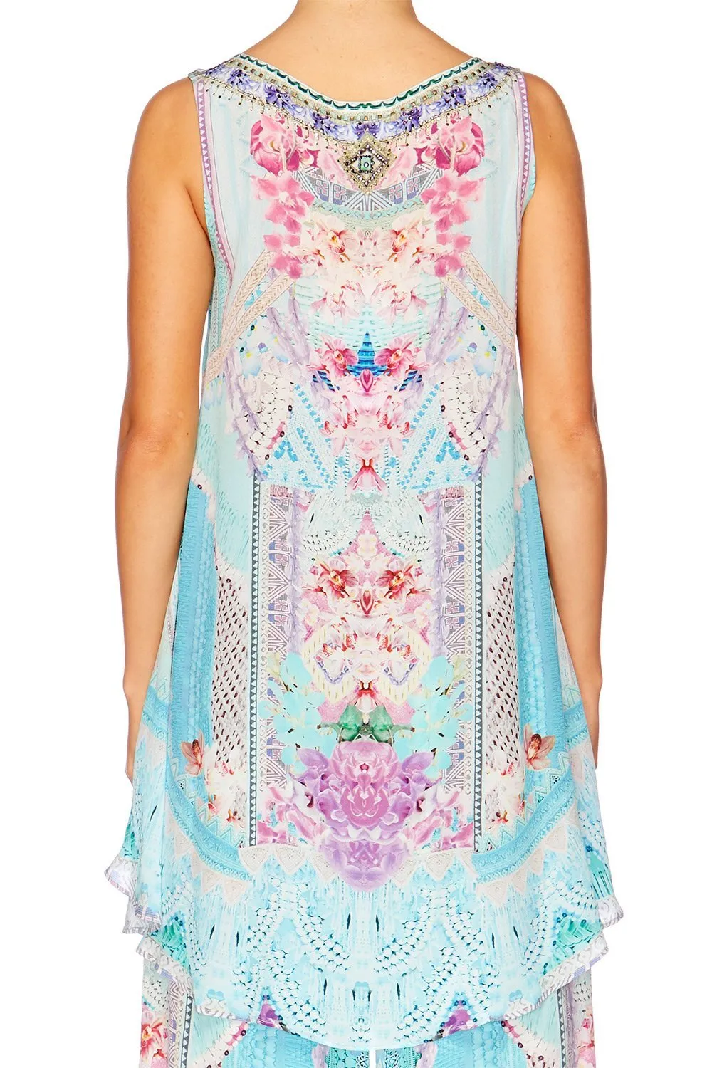 SCOOP NECK TOP WITH LONG BACK GARDEN STATE