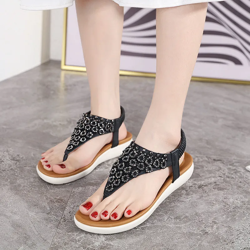SIKETU | Beads Upper Slingbacks Flip Flops
