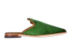 Velvet Slides -  Emerald Green