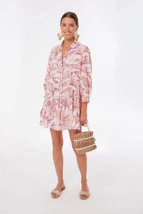 White Pink Tulipe Tesorino Mini Dress