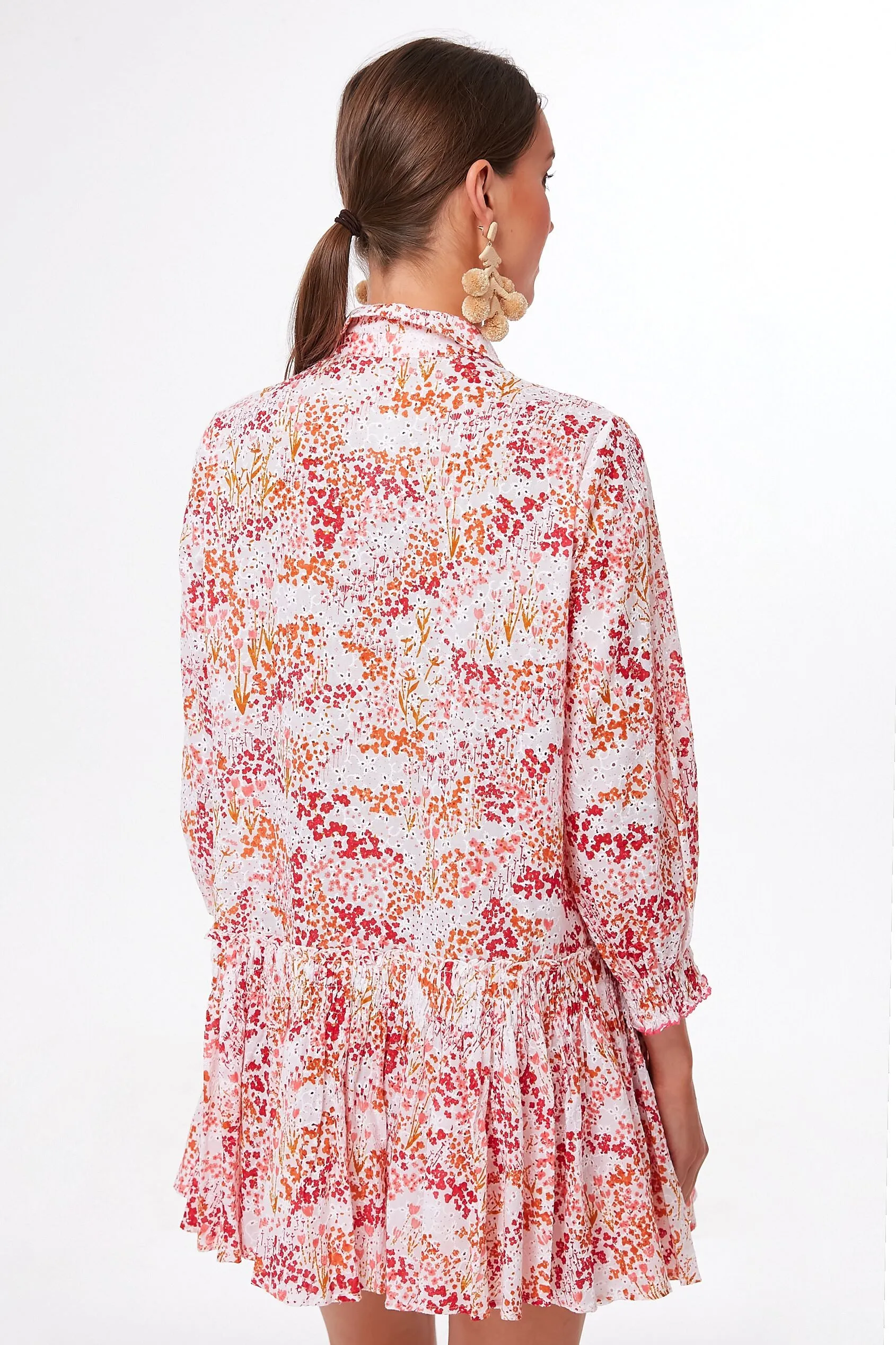 White Pink Tulipe Tesorino Mini Dress