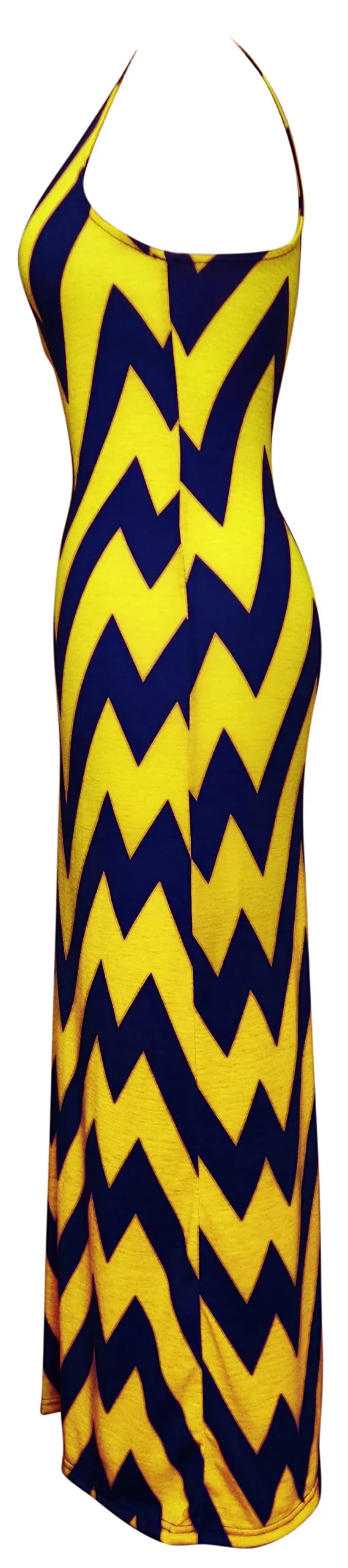 Women's Chevron Boho Chic Maxi Spring Summer Dress