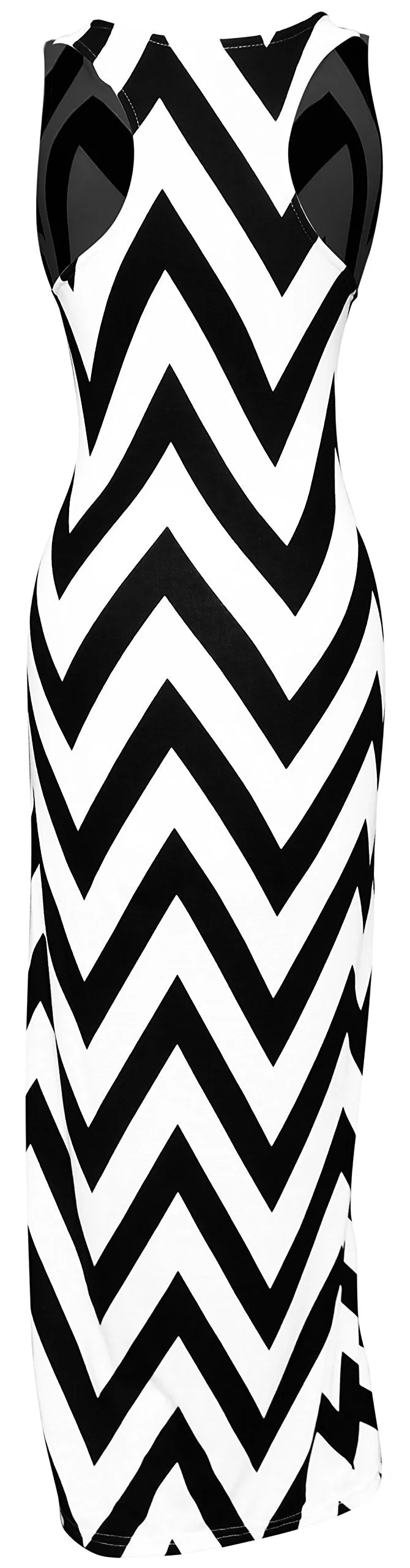Women's Chevron Boho Chic Maxi Spring Summer Dress