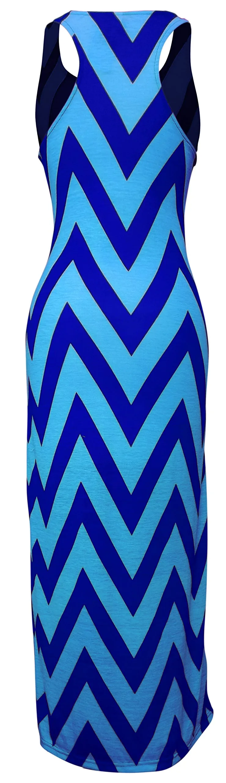 Women's Chevron Boho Chic Maxi Spring Summer Dress