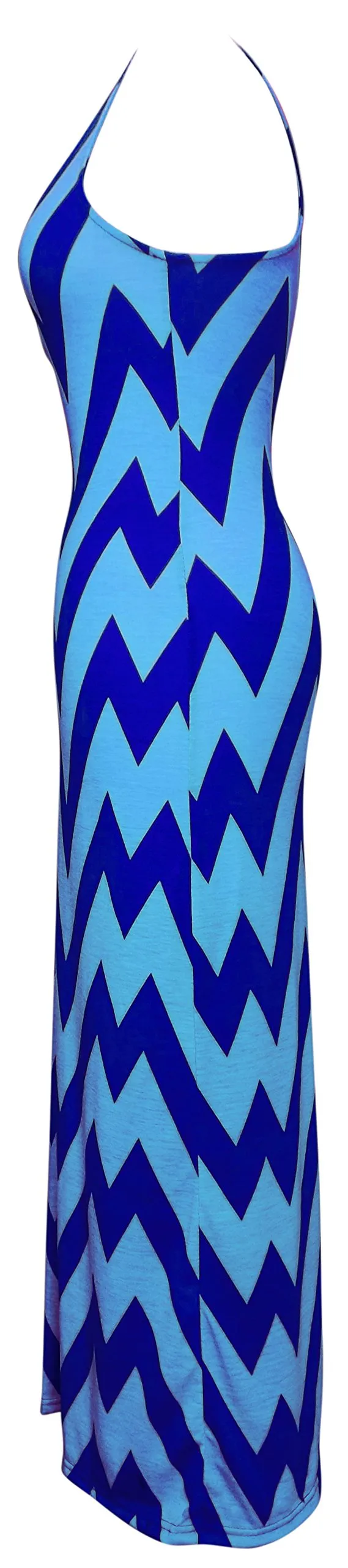 Women's Chevron Boho Chic Maxi Spring Summer Dress