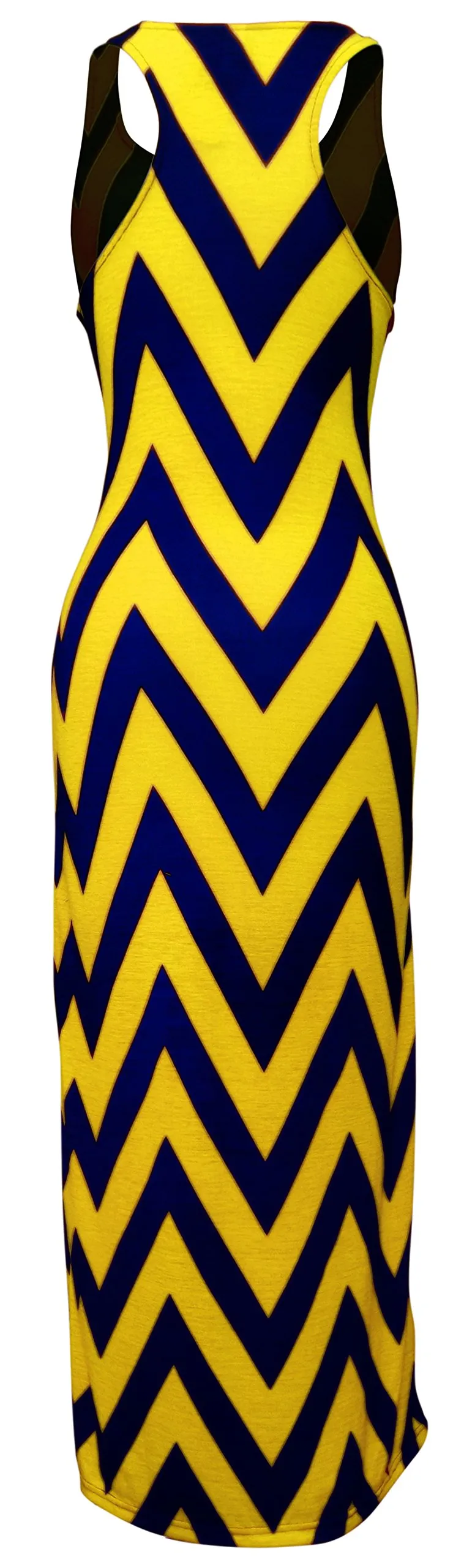 Women's Chevron Boho Chic Maxi Spring Summer Dress