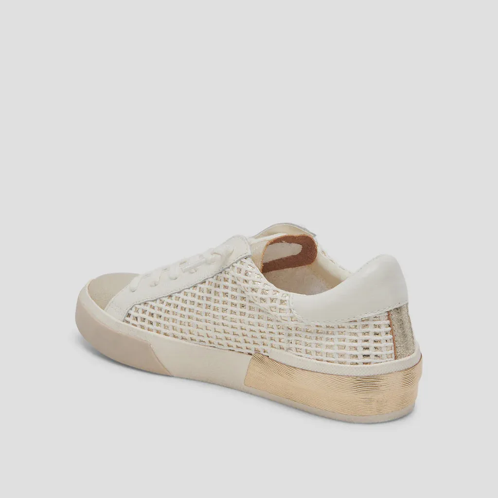 Zina Sneakers - Bone/Gold Woven